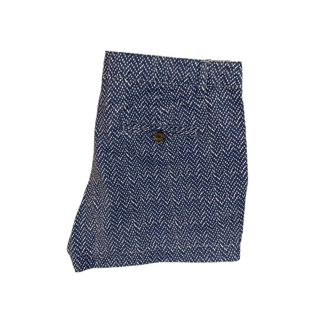 6 Gap Women's Blue White Print Chino Shorts 3"‎ Inseam